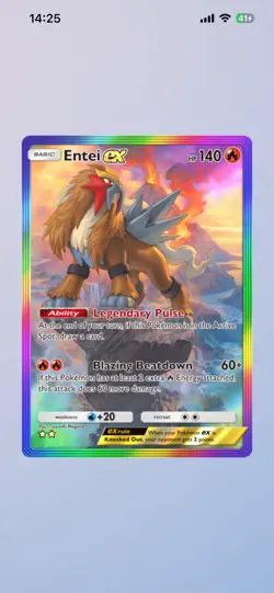 (EN) Entei EX - Rainbow - ENTEI EX - Pokemon TCG Pocket PTCGP - Image 1