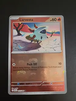 Larvesta 015/086 - (Master Ball) Common SV: Pokemon TCG Black Bolt NM - Image 1