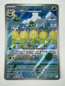 Pokemon TCG Illustration Rare - Sunflora - #169/167 Twilight Masquerade NM/MINT - Image 1