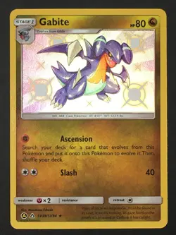 Pokemon TCG Gabite SV39/SV94 Shiny Holo Rare Hidden Fates Shiny Vault NM - Image 1