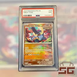 2025 Pokemon PRE Great Tusk #055 Holo - PSA 9 MINT Prismatic Evolution PokeBall - Image 1