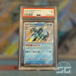 2024 Pokemon PAF Baxcalibur #130 Shiny Rare - PSA 7 NM - Paldean Fates Holo - Image 1