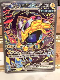 Pokemon TCG Iron Hands EX Prismatic Evolutions 154/131 Near Mint Pack Fresh DR - Image 1