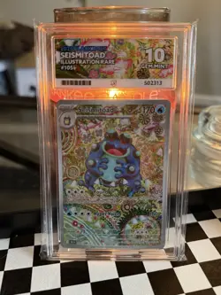 Pokemon TCG Black Bolt Rare Art Seismitoad 105/086 Ace Gem Mint 10 - Image 1