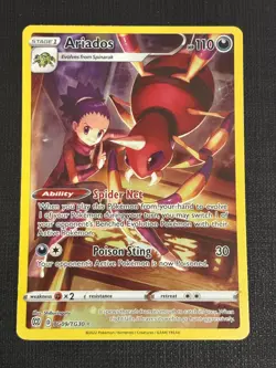 2022 POKEMON BRILLIANT STARS TRAINER GALLERY ARIADOS TG09/TG30 HOLO - Image 1