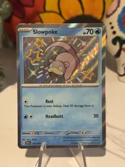Pokemon Slowpoke 116/091 Paldean Fates Shiny Ultra Rare Holo - Image 1