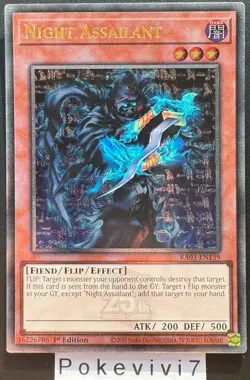 Carte YU-GI-OH! NIGHT ASSAILANT RA03-EN139 QCSR NEUF - Image 1