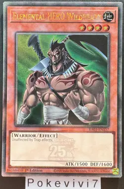 Carte YU-GI-OH! ELEMENTAL HERO WILDHEART RA03-EN157 QCSR NEUF - Image 1