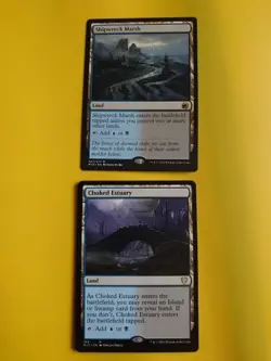 Choked Estuary MIC & Shipwreck MArsh MID Rare LAnd MTG 2 Card. - Image 1