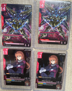 Gundam TCG Lot 2x Merida Cruz + 2x Kshatriya Collectible Trading Cards - Image 1