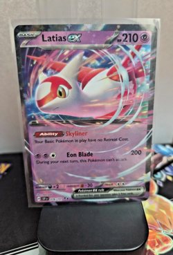 Latias EX Holo Rare Pokemon Trading Card 210 HP Eon Blade 076/191 Surging - Image 2