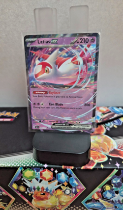 Latias EX Holo Rare Pokemon Trading Card 210 HP Eon Blade 076/191 Surging - Image 3