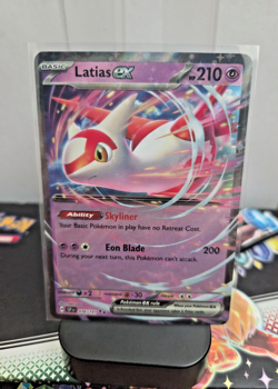 Latias EX Holo Rare Pokemon Trading Card 210 HP Eon Blade 076/191 Surging - Image 4