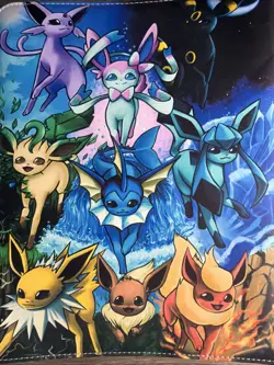 900 cards Pokemon Eevee Eeveelutions Card Binder TCG 9 Pockets 50 Sleeves Holds - Image 4