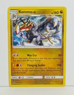 Kommo-o Pokemon TCG SM Crimson Invasion Card 77/111 2017 Rare Sun & Moon - Image 1