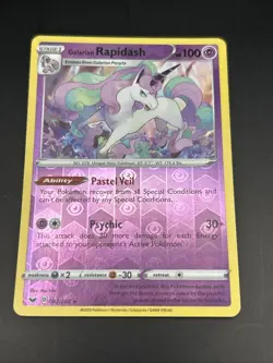 2020 Pokemon Galarian Rapidash 082/202 Reverse Holo Card ­- Sword & Shield - Image 2