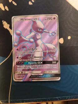 Mewtwo GX 72/73 Shining Legends Rare Holo Full Art Pokemon Trading Card Game - Image 1
