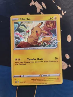 Holiday Calendar Pikachu SWSH153 Black Star Holo Promo Pokemon Trading Card Game - Image 1