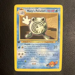 Mistys Poliwhirl 1st Edition 53/132 Pokemon Gym Heroes Vintage Card WOTC - Image 1