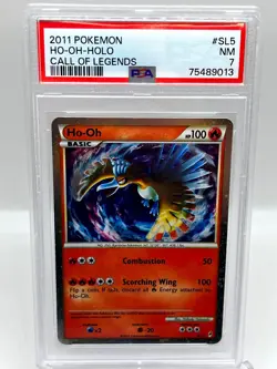 Ho-Oh SL5 Call of Legends Holo Secret Rare Shiny Shining Pokemon Card PSA 7 NM - Image 1