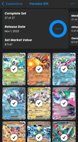 Pokemon TCG SV: Paradox Rift IR, Gold, Trainers, Lot 27 Cards ALL MINT! - Image 3