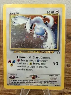 Pokemon TCG Lugia Neo Genesis Holo Rare Card 9/111 - Image 1