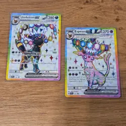 Umbreon & Espeon ex Svp175 & 176 Scarlet & Violet Promo Cards Holo Prismatic . - Image 1
