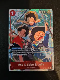 One Piece Card Game Ace & Sabo & Luffy OP13-007 AA Carrying on his Will ENGLISH - Image 1