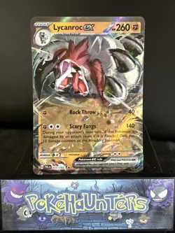 Pokemon Card Lycanroc EX 117/193 Paldea Evolved Holo Double Rare NM - Image 1