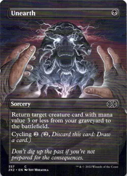 MTG Unearth (Borderless) (357) | LP | Double Masters 2022 {2X2} - Image 1