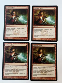 GALVANIC BLAST X4 4 4X Scars of Mirrodin + Bonus MTG Magic the Gathering Cards - Image 1