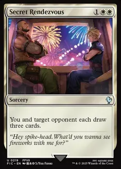 1 x Secret Rendezvous (0219) - Foil - Commander: Final Fantasy - Light Play - MT - Image 1