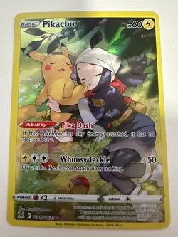 Pokemon Pikachu TCG TG05/TG30 Lost Origin Card, Near Mint Condition - Image 1