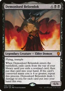 NM Demonlord Belzenlok, MTG, Dominaria, Magic the Gathering, 86 - Image 1
