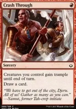4x Crash Through NM-Mint, English Hour of Devastation MTG Magic - Image 1