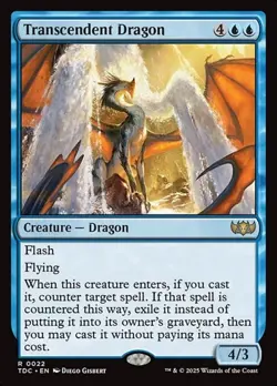 1x Transcendent Dragon NM Eng MTG - Commander Dragonstorm - Image 1