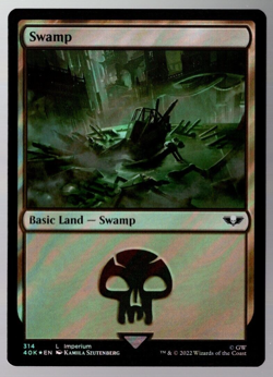 (x10) Swamp 314 Surge Foil Land Imperium Warhammer 40K MTG Near Mint - Image 1