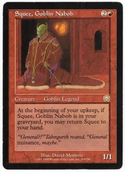 Squee, Goblin Nabob 1999 Mercadian Masques Red Rare Creature MTG LP AZ3 - Image 1