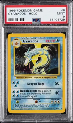 1999 POKEMON GAME #6 GYARADOS-HOLO PSA 9 - Image 1