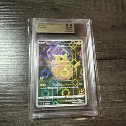 2021 POKEMON JAPANESE 25TH ANNIVERSARY #001 FULL ART PIKACHU REVERSE FOIL BGS - Image 1