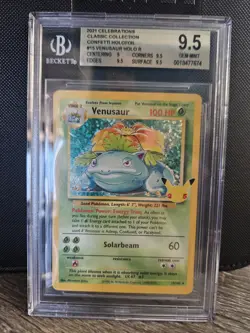 2021 POKEMON CELEBRATIONS CONFETTI HOLO VENUSAUR 15/102 BGS 9.5 - Image 1