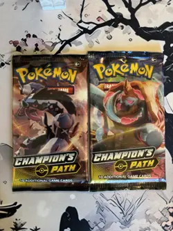 Pokemon Sword & Shield: Champions Path 2x Sealed Booster Packs - Image 1