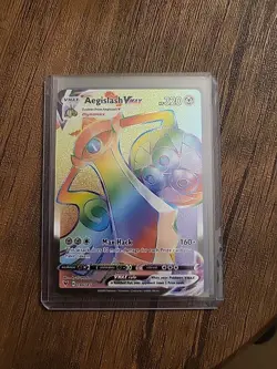 Aegislash VMAX 190/185 Rainbow Secret Rare SWSH04: Vivid Voltage Pokemon TCG - Image 1