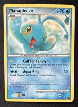 Pokemon TCG - MANAPHY - POP Series 6 3/17 - Rare Non-Holo - LP - Image 1