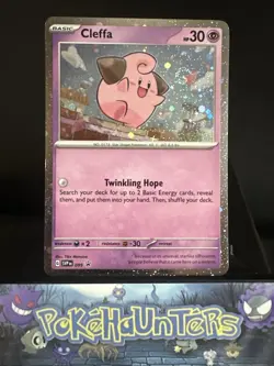 Pokemon Card Cleffa SVP 095 Scarlet & Violet Black Star Promo Cosmos Holo NM - Image 1