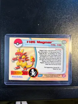 2000 - Topps - Pokemon TV Animation Series 3 Magmar Blue Logo #126 - Image 2