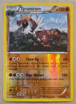 Tyrantrum 62/111 Rev Reverse Holo XY Furious Fists Pokemon LP- - Image 2