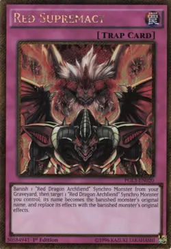 Yugioh Red Supremacy PGL3-EN020 Gold Secret Rare 1st Edition NM - Image 1