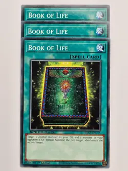Yu Gi Oh - 3x SGX3-ENC15 Book Of Life - Common - Image 1