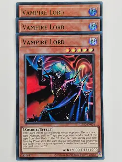 Yu Gi Oh - 3x LCKC-EN024 Vampire Lord - Ultra Rare - Image 1